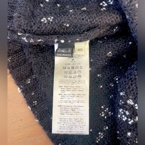 RARE Fendi black white dot crop mohair sweater - Picture 4 of 4